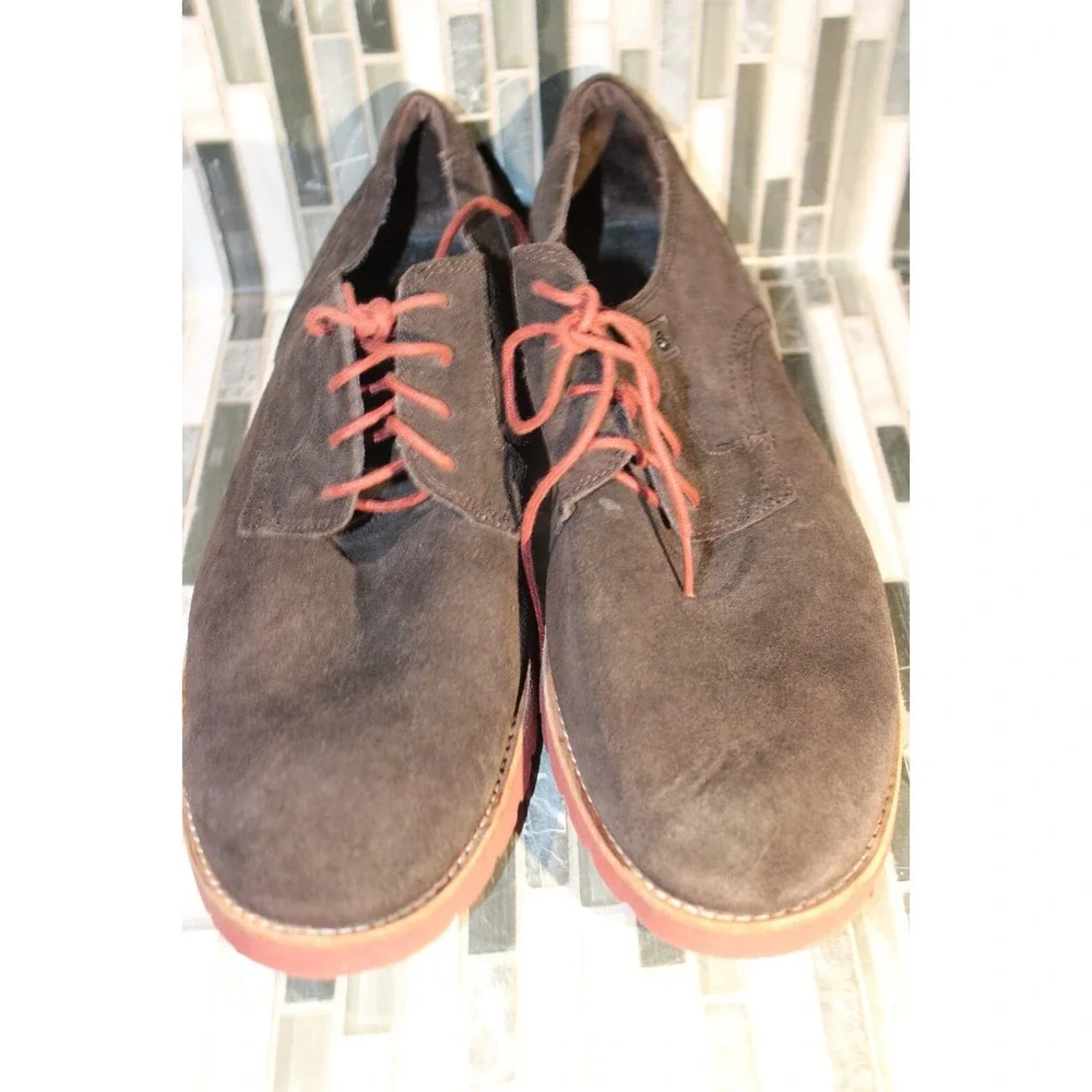 ROCKPORT LEDGE HILL Shoes Plain Toe‎ Brown Suede Leather Oxfords V75319 11